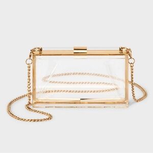 Transparent Gold Chain Women Bag